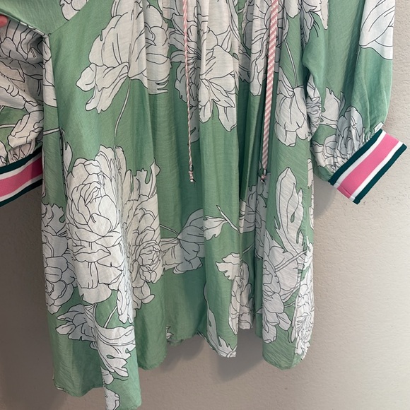 Entro Summer Dress Floral Prints Sz S Mint Green - Picture 5 of 11